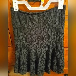 NY Collection Black Lace Skirt